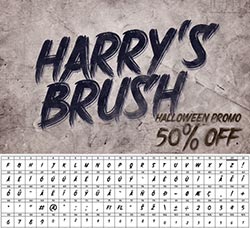 书法字体：Harrys Brush
